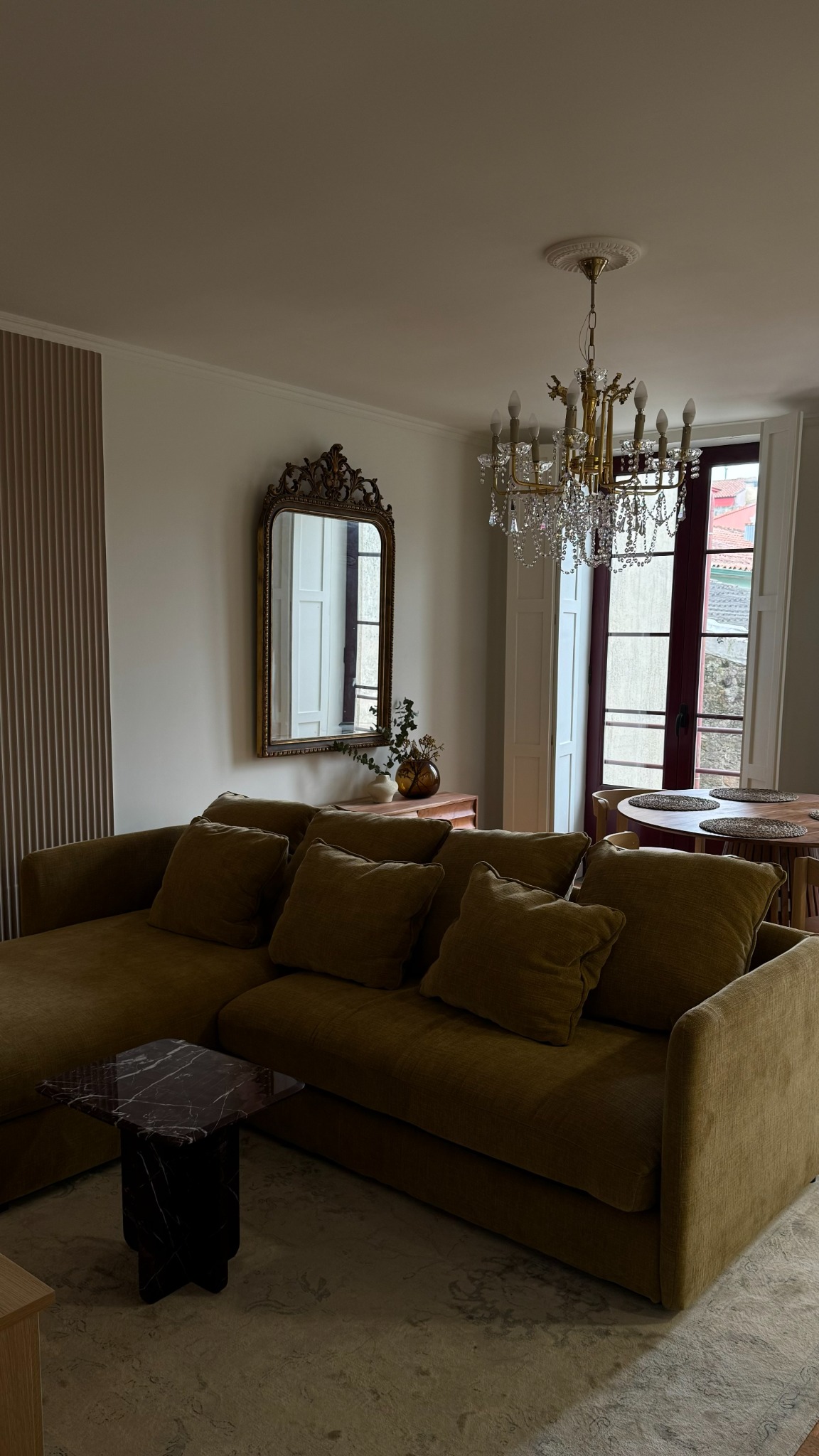 Sofa and living space — Braga Airbnb Heritage